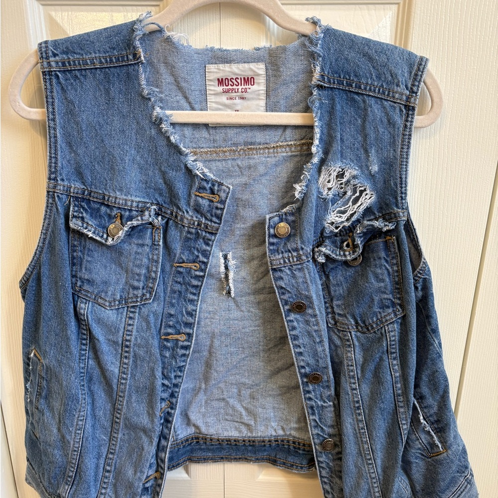 Mossimo Supply Co. Blue Denim Vest